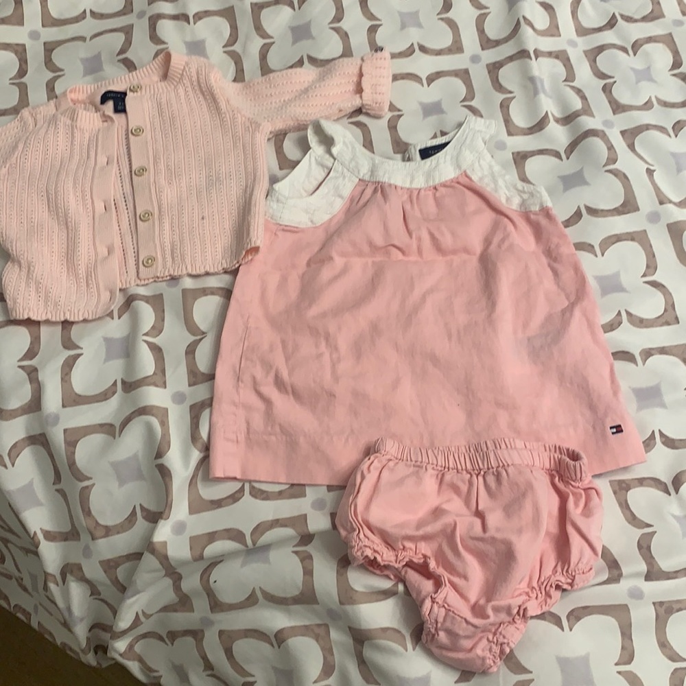 Tommy Hilfiger baby girl dress and sweater